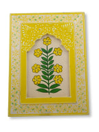Handmade Wooden Wall Frame with Yellow Floral Design – 12 Inch