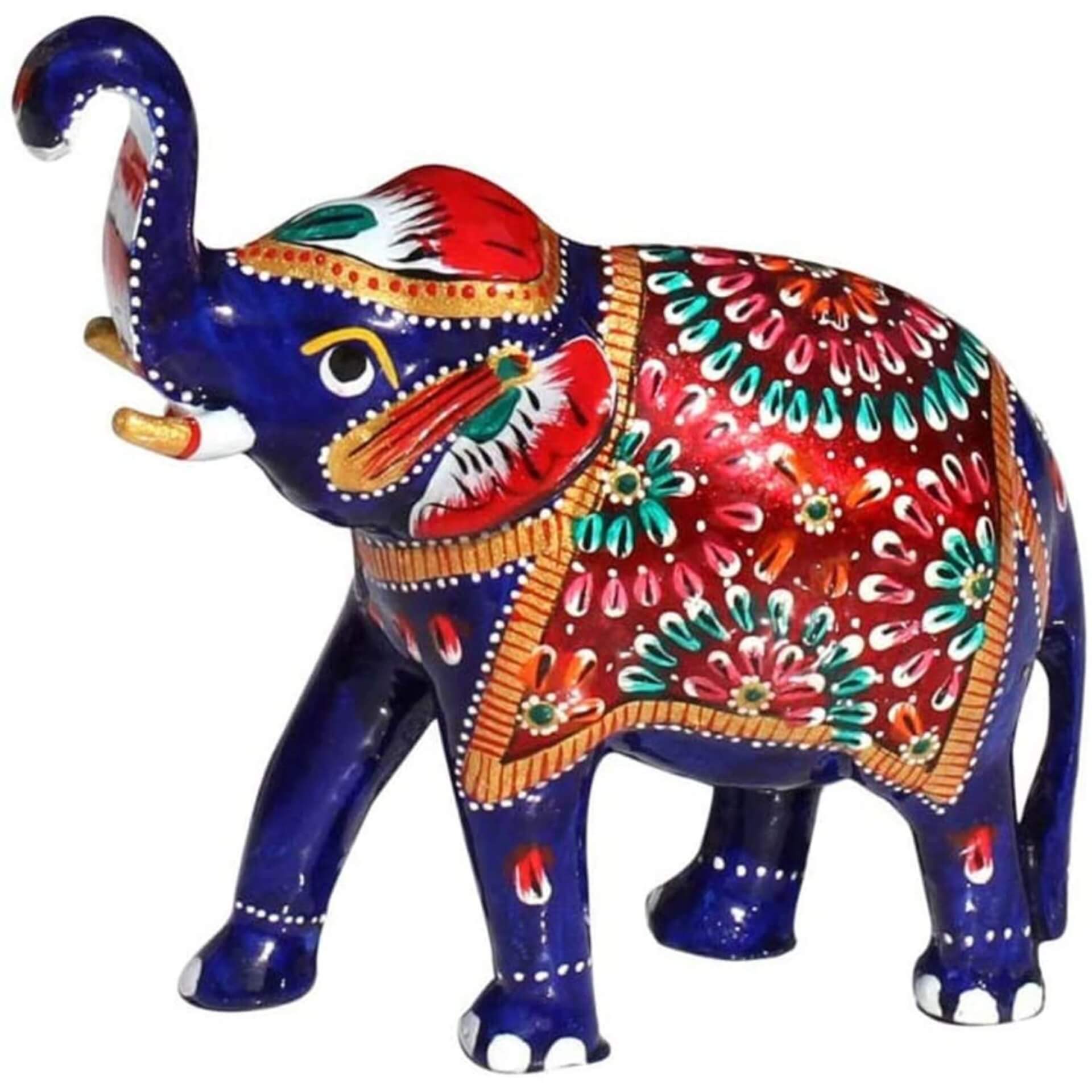 Jamun Meenakari Elephant Showpiece – 5.1"