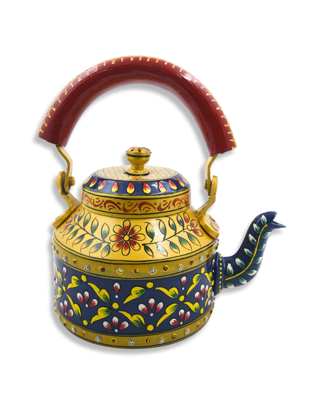 Hand-Painted Decorative Cutting Chai Yellow Kettle – 1000ml
