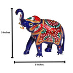 Jamun Meenakari Elephant Showpiece – 5.1"