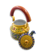 Hand-Painted Decorative Cutting Chai Yellow Kettle – 1000ml