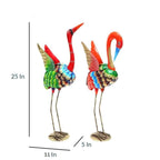 Multicolour Bird Figurine Showpiece – Antique Metal Decorative Sculpture
