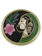 Hand Painted Wooden Wall Decor Plate – 12 Inch Round | Buddha Handicraft