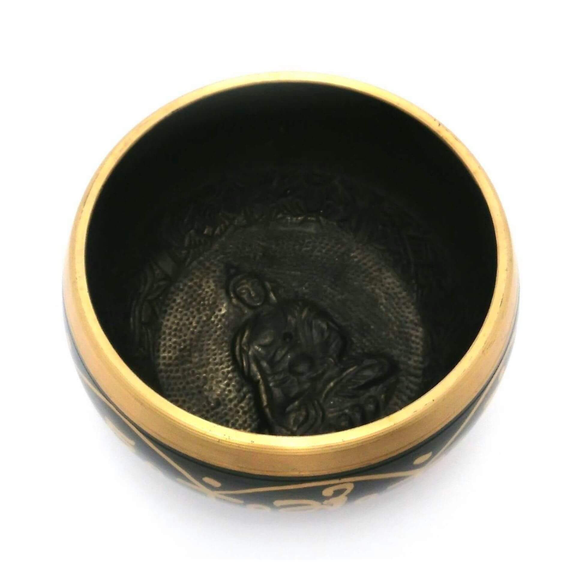 Black Tibetan Singing Bowl – 6 Inch Meditation & Healing Bowl