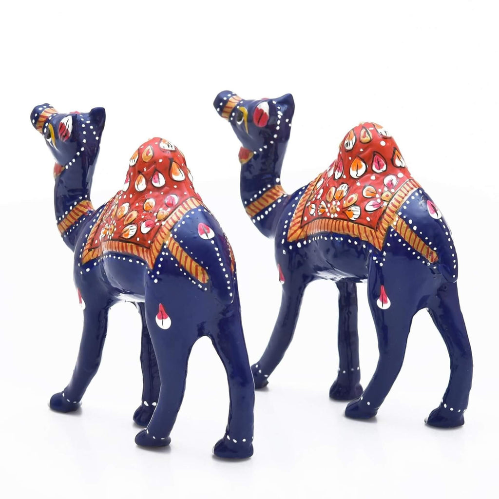Handmade Paper Mache Camel Set – 2 Showpieces