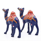 Handmade Paper Mache Camel Set – 2 Showpieces