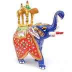 Meenakari Handcrafted Metal Elephant Statue – 6 Inch