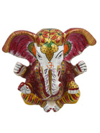 Handpainted Stone Ganpati Idol – Multicolour Lord Ganesha Statue for Home Decor & Spiritual Gifting (16 x 7 x 15.24 cm)