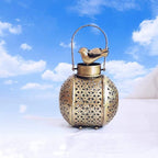Antique Gold Bird Lantern – Tea Light & Dhuni Holder